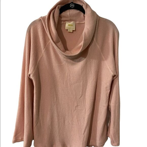 MAEVE ANTHRO Soft Pink Knit Cowl Neck Sweater Medium - Picture 3 of 7